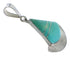Genuine Sterling Silver and Turquoise Inlay Southwestern Pendant Jewelry VX55674